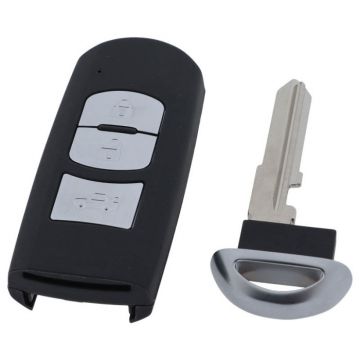 Mazda 3-knapps Smart Key med elektronik - ID49 Hitag Pro - MAZ24R - 2011DJ5486 - modell SKE13E-01 Image