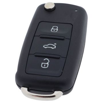 Volkswagen 3-knapps vikbar nyckel med elektronik - ID48 - HU66- 5K0837202BH - 5K0837202DH Image