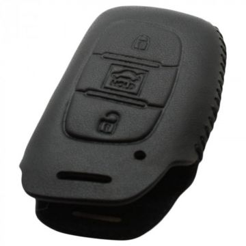 Hyundai 3-knapps smart nyckelöverdrag - svart (modell 2) Image