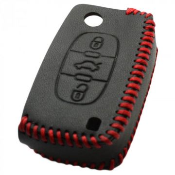 Peugeot 3-knapps flip-key nyckelhölje - svart Image