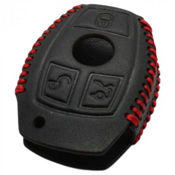 Mercedes 3-knapps smart-key nyckelhölje - svart Image