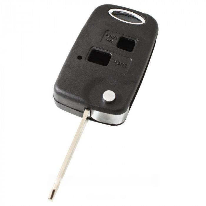 Toyota 2-knapps viknyckel - nyckelbladets spets med skåra vänster (ombyggnadssats) main product photo