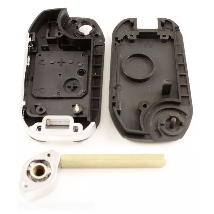 Mini 2-knops klapsleutel - sleutelbaard recht (ombouwset)
