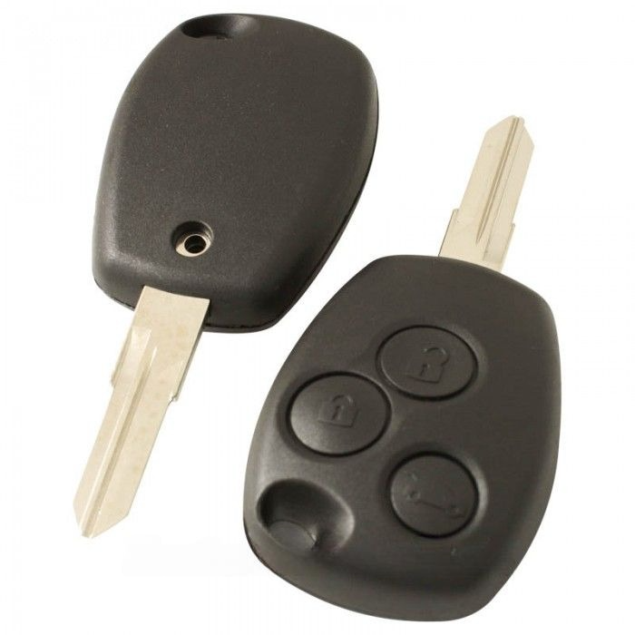 Dacia 3-knops sleutelbehuizing - sleutelbaard punt