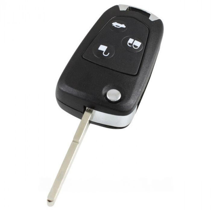 Ford 3-knapps nyckelhus - nyckelblad rakt (konverteringssats) main product photo