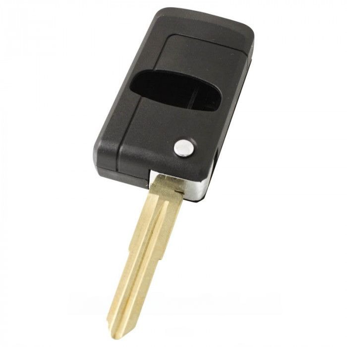 Mitsubishi 2-knops klapsleutel - sleutelbaard punt inkeping rechts (ombouwset)