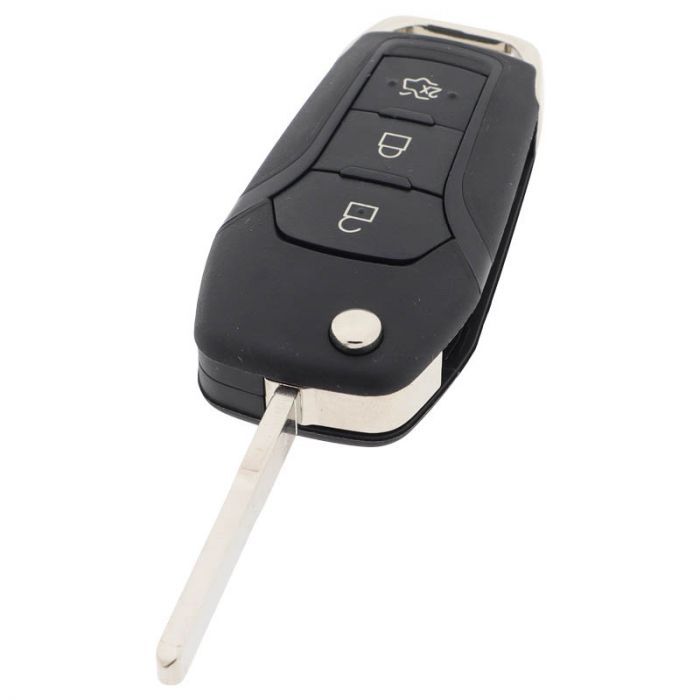 Ford 3-knapps vikbar nyckel - nyckelblad rak (modell 5) main product photo
