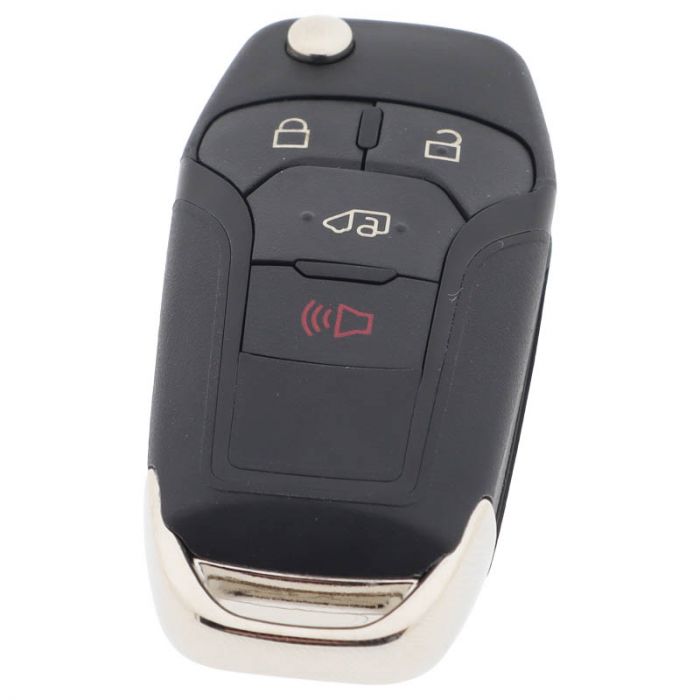 Ford 3-knapps vikbar nyckel med panikknapp - nyckelblad rakt (modell 3) main product photo