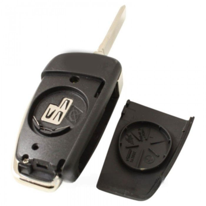 Audi 3-knops klapsleutel - sleutelbaard recht met elektronica 433MHZ - ID48 transponder