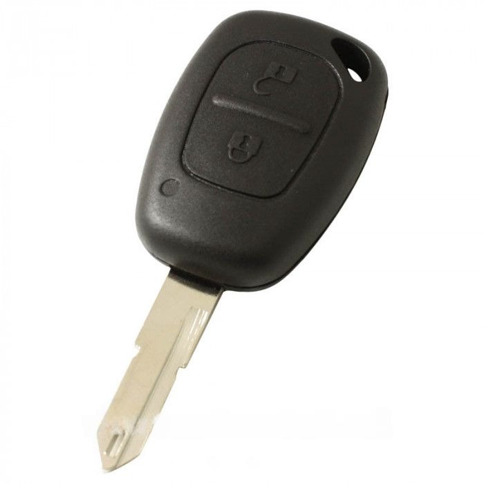 Renault nyckelhus med 2 knappar - nyckelbladspunkt med öppning med elektronik 433MHZ - 7946 transponder (modell 1) main product photo