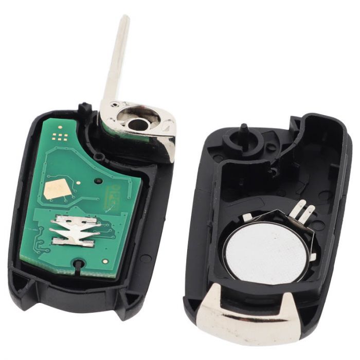 Opel 3-knapps vikbar nyckel med elektronik 433MHZ - ID46 - PCF7946 transponder för Opel Vectra (modell 2) - 93187508