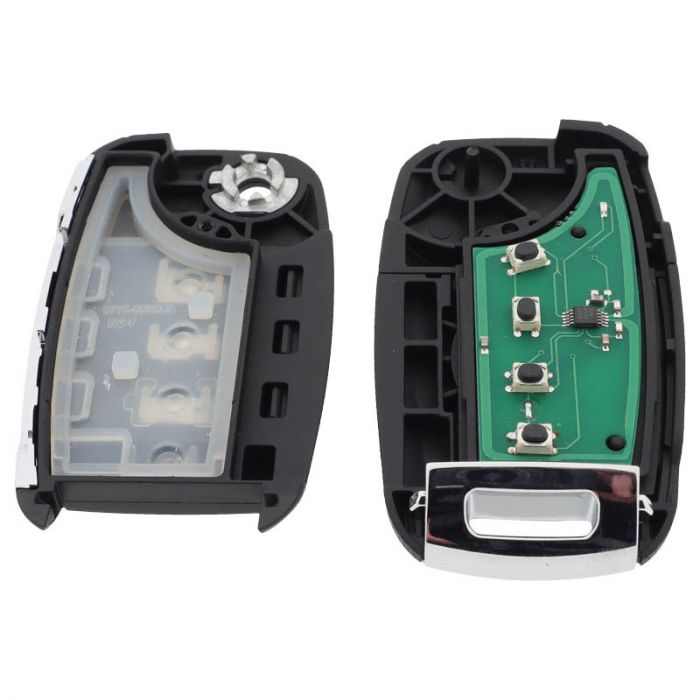 Kia vikbar nyckel med 3 knappar - nyckelbladpunkt med elektronik 433MHZ - 4D60 transponder