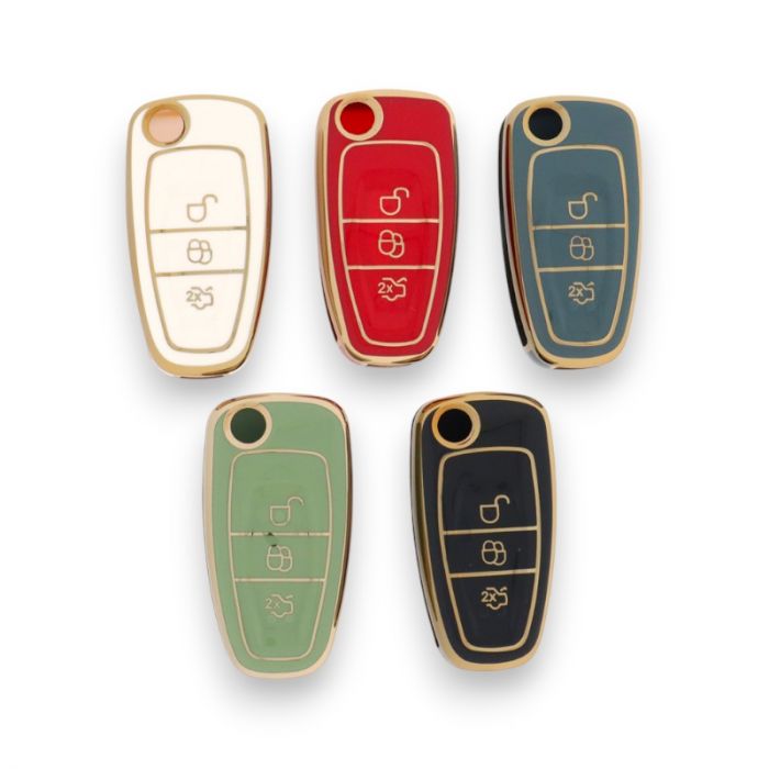Ford 3-knapps flip-key TPU nyckelhölje main product photo
