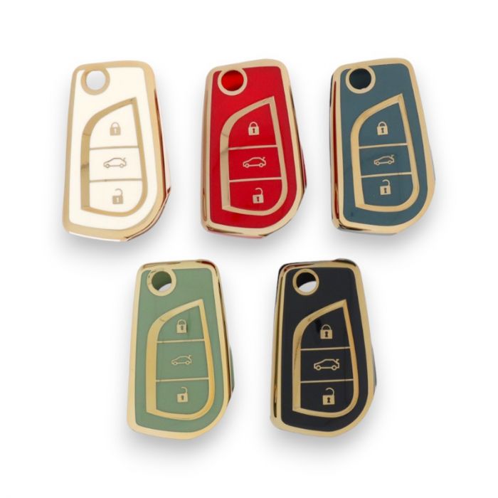 Toyota 3-knapps flip-key TPU nyckelskydd main product photo