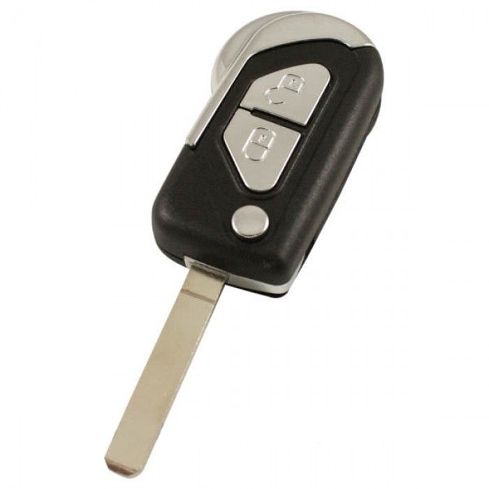 Citroën vikbar nyckel med 2 knappar - nyckelblad rakt main product photo