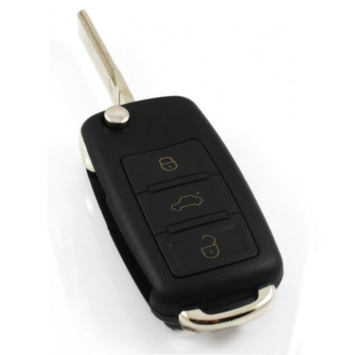 Audi 3-knapps viknyckel - nyckelblad rakt (modell 3) main product photo