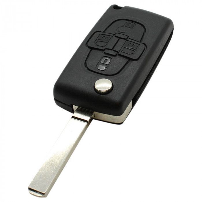 Citroën 4-knapps vikbar nyckel - nyckelblad rak main product photo