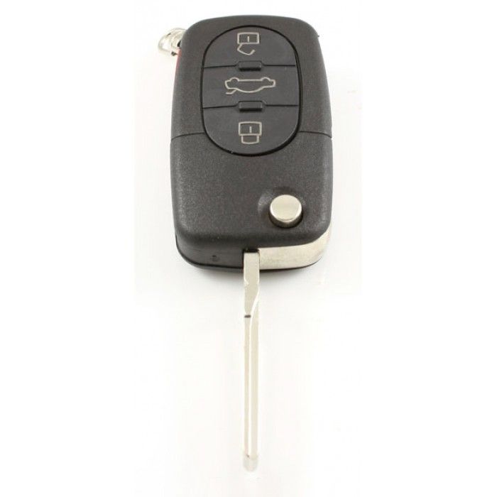 Audi vikbar nyckel med 3 knappar och panikknapp - version 1 batteri main product photo