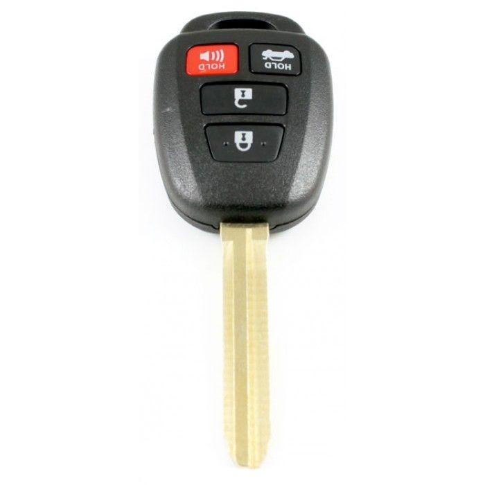 Toyota 3-knapps nyckelhus med tryckknapp för bagagelucka och panikknapp - spets för nyckelblad main product photo