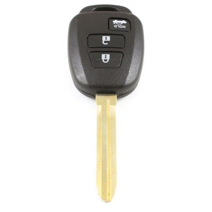 Toyota 3-knapps nyckelhus med tryckknapp för bagagelucka - spets för nyckelblad main product photo