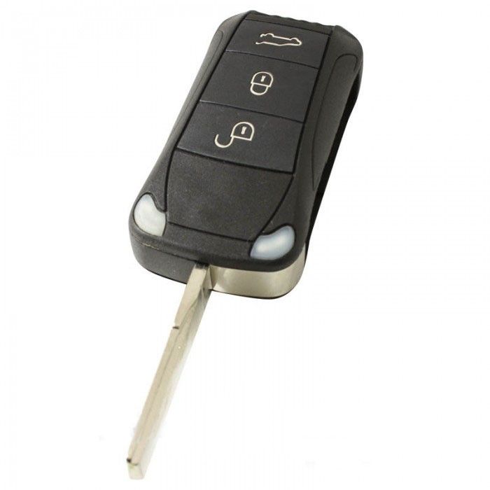 Porsche 3-knapps vikbar nyckel med panikknapp main product photo