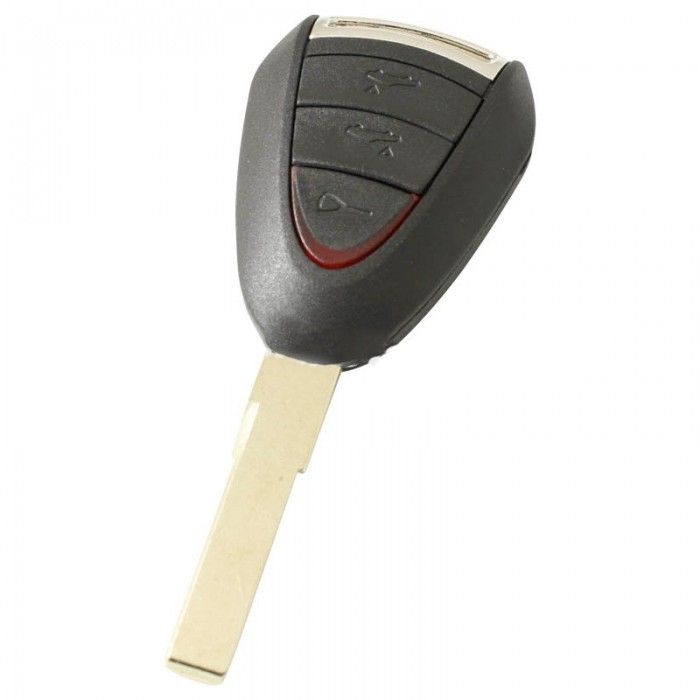 Porsche 3-knapps nyckelhus - nyckelblad rakt (modell 1) main product photo