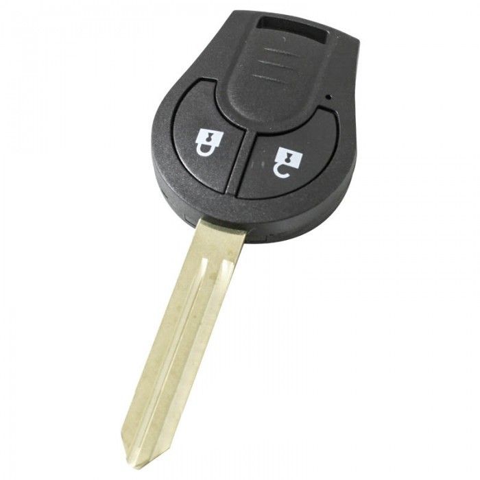 Nissan 2-knapps nyckelhus - nyckelbladets spets med skåra vänster main product photo