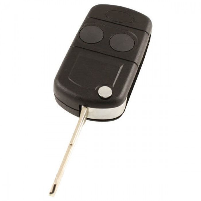 Land Rover vikbar nyckel med 2 knappar - nyckelbladets spets med skåra på sidan main product photo