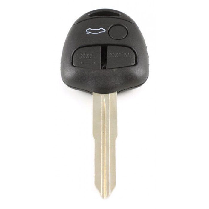 Mitsubishi 3-knapps nyckelhus - nyckelbladets spets med skåra vänster main product photo