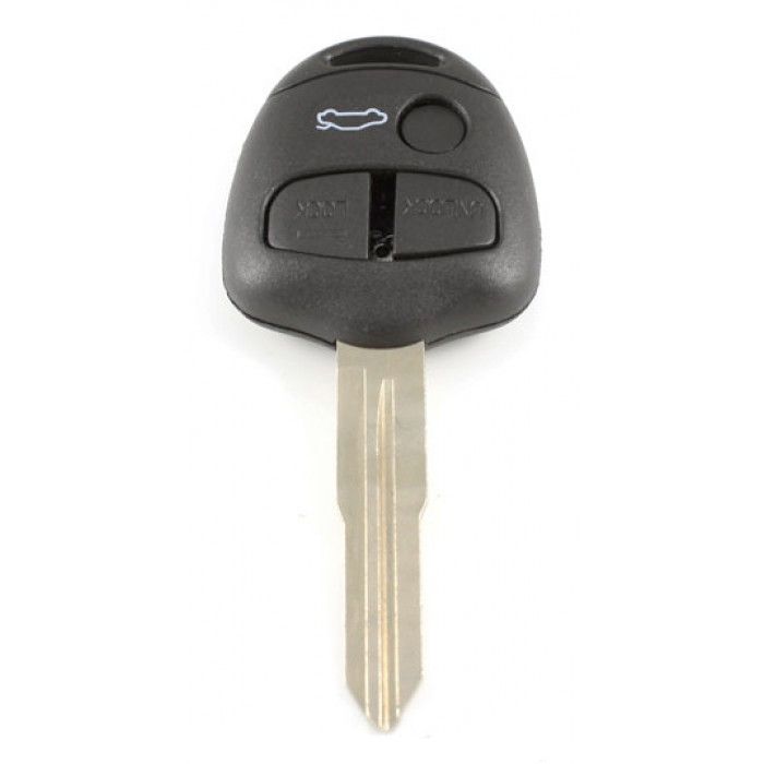 Mitsubishi 3-knapps nyckelhus - nyckelbladets spets med skåra höger main product photo