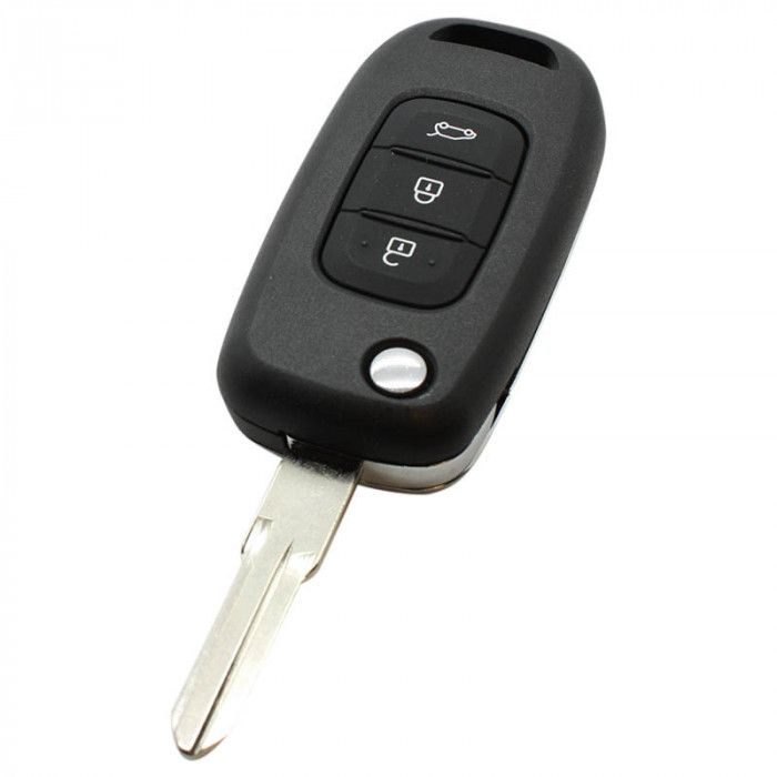 Renault vikbar nyckel med 3 knappar - spets för nyckelblad (modell 2) main product photo