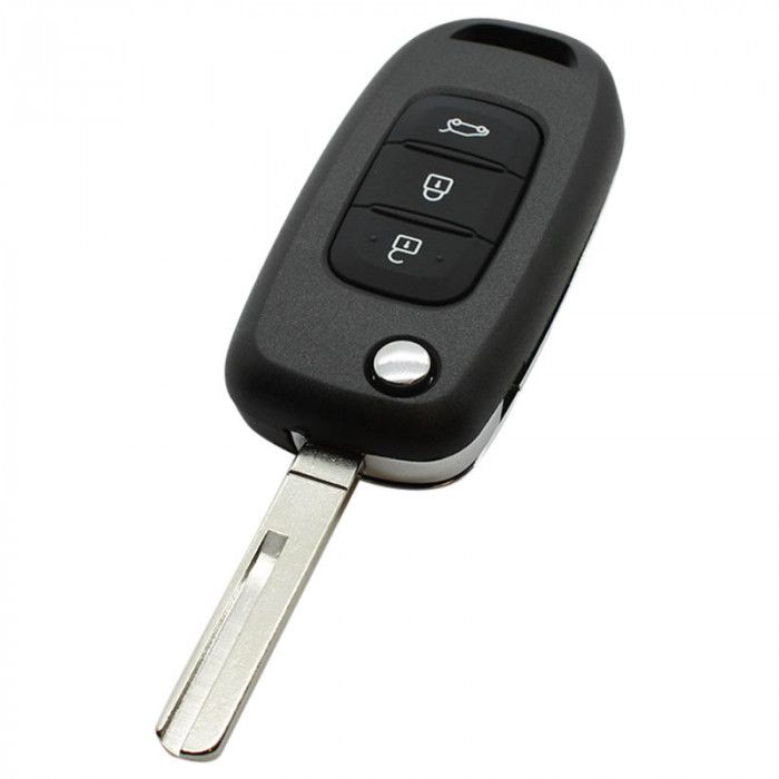 Renault 3-knapps viknyckel - nyckelblad rakt med skåra i mitten main product photo