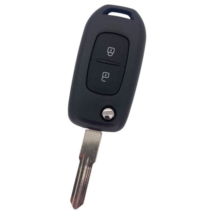 Dacia 2-knapps vikbar nyckel - nyckelbladets spets med skåra höger - HU136 main product photo