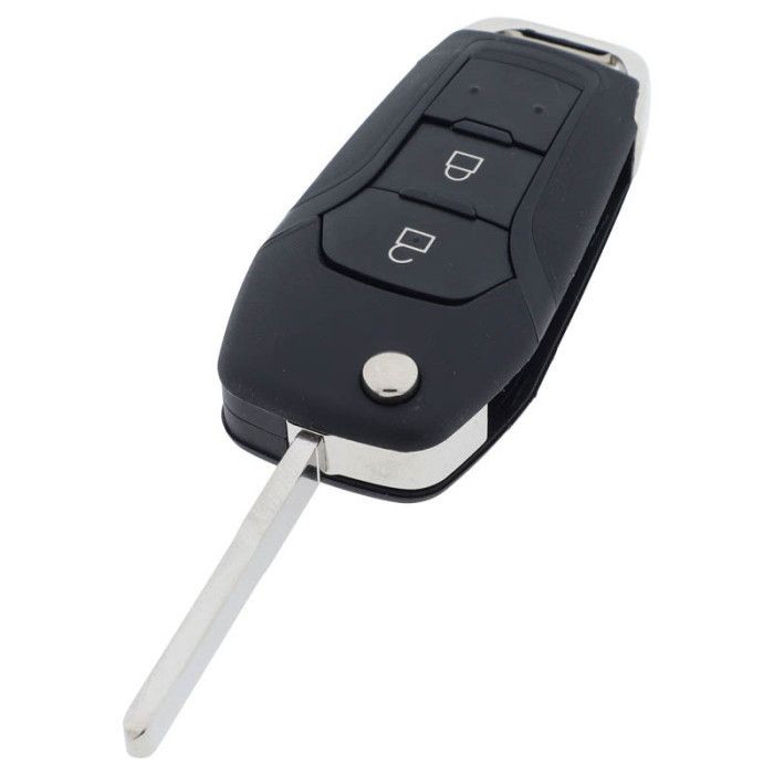Ford vikbar nyckel med 2 knappar - nyckelblad rakt (modell 2) main product photo