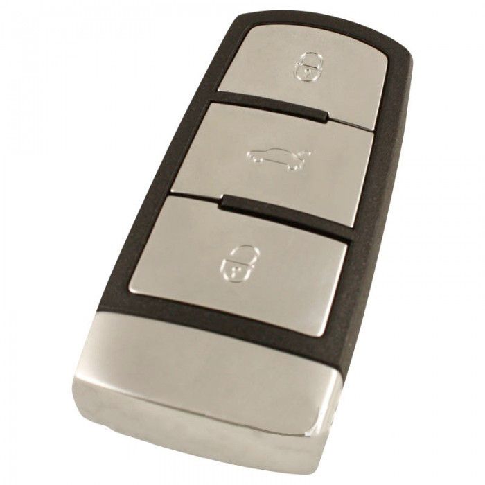 Volkswagen Smart Key med 3 knappar och elektronik 433MHZ - ID48-transponder main product photo