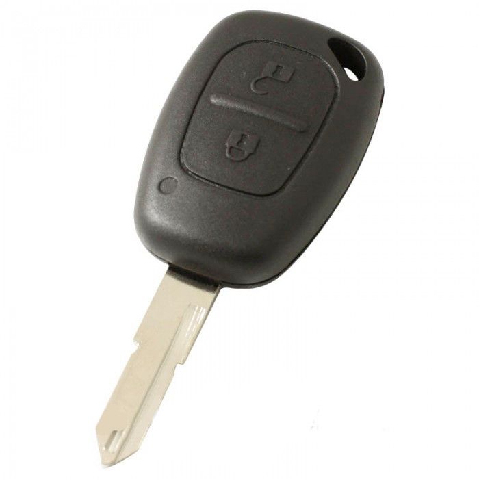 Renault nyckelhus med 2 knappar - nyckelbladspunkt med öppning med elektronik 433MHZ - 7947 transponder (modell 1) main product photo