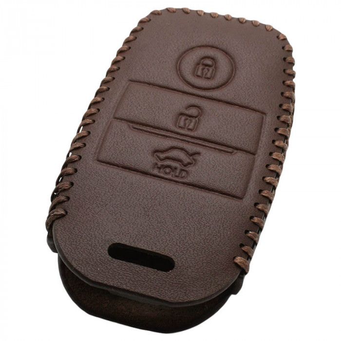 Kia 3-knapps smart nyckelskydd - brun
