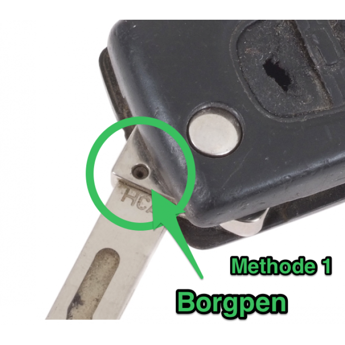 Slagpen (4 stuks) voor het loshalen van de borgpen in de klapsleutel