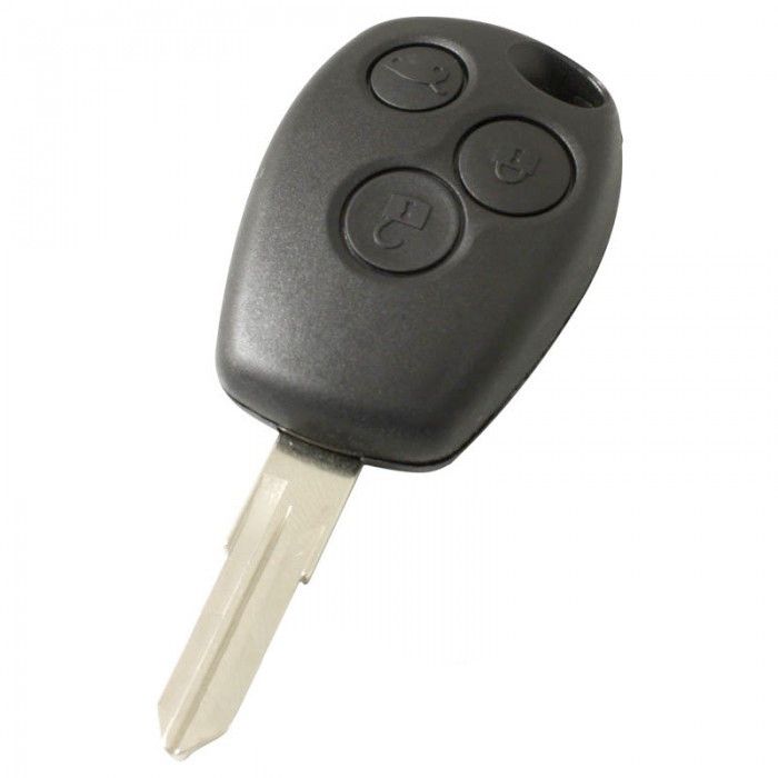 Renault 3-knapps nyckelhus - nyckelbladspunkt med elektronik 433MHZ - 7946 transponder main product photo