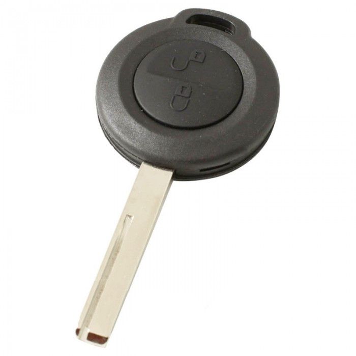Smart 2-knapps nyckelhus - nyckelblad rakt med skåra på sidan main product photo