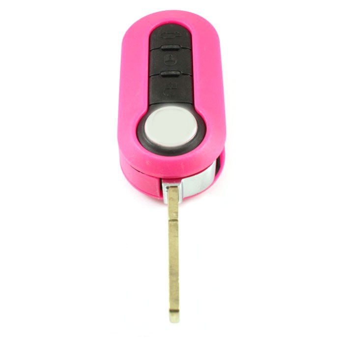 Fiat 3-knapps viknyckel rosa - nyckelblad rakt Image
