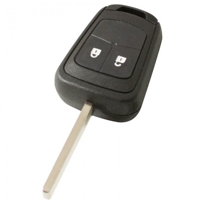 Opel 2-knapps nyckelhus - nyckelblad rakt (modell 3) Image