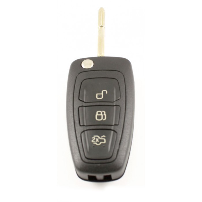 Ford 3-knapps vikbar nyckel - nyckelblad rund Image