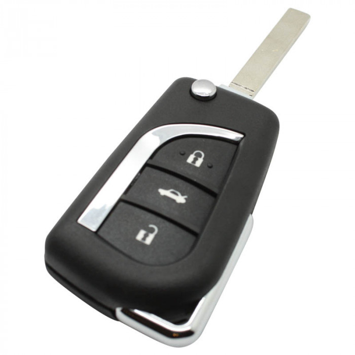 Toyota 3-knapps vikbar nyckel - nyckelblad rak Image