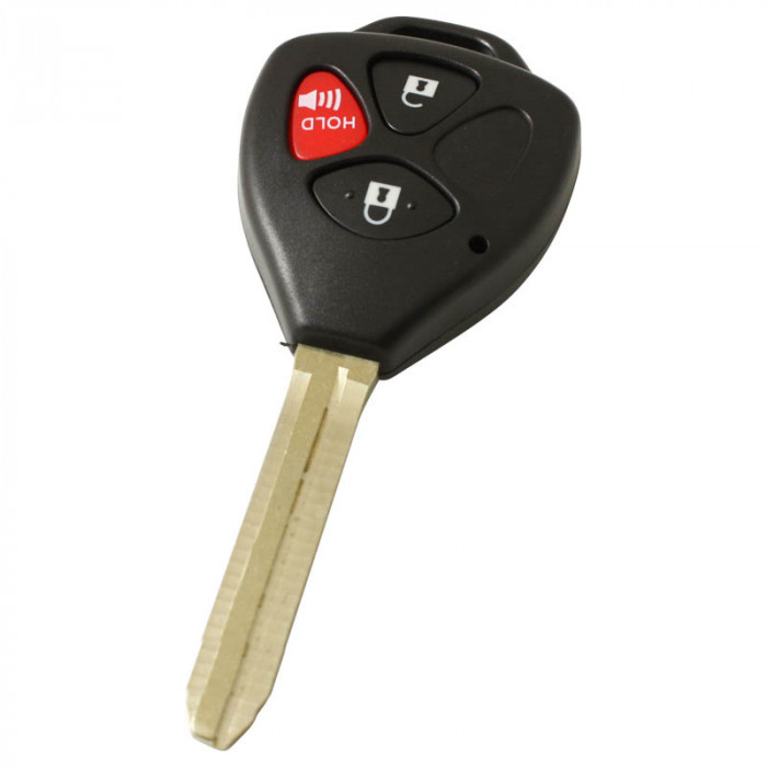 Toyota 2-knapps nyckelhus med panikknapp - spets för nyckelblad Image