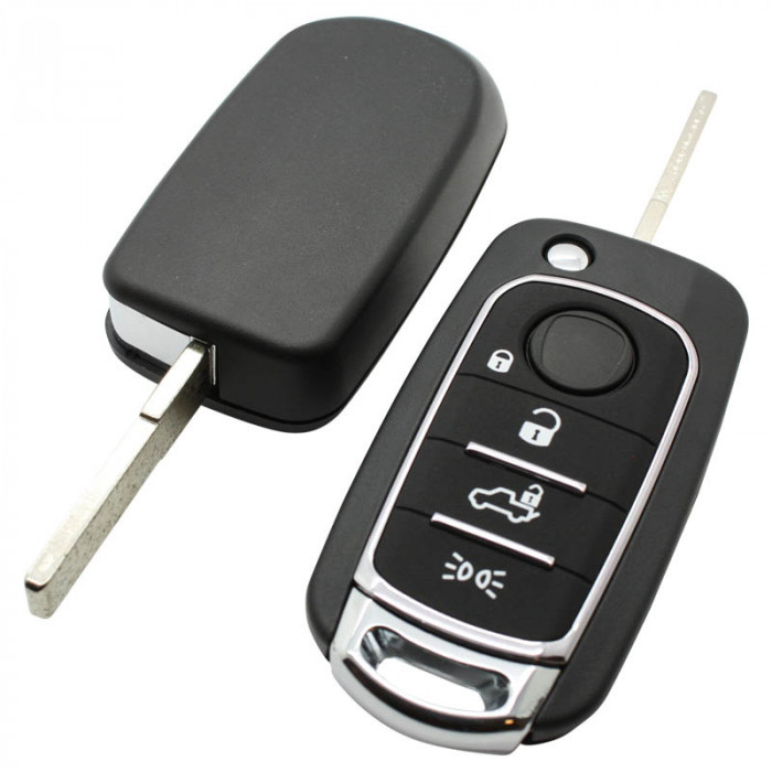 Fiat 4-knapps vikbar nyckel - nyckelblad rakt Image