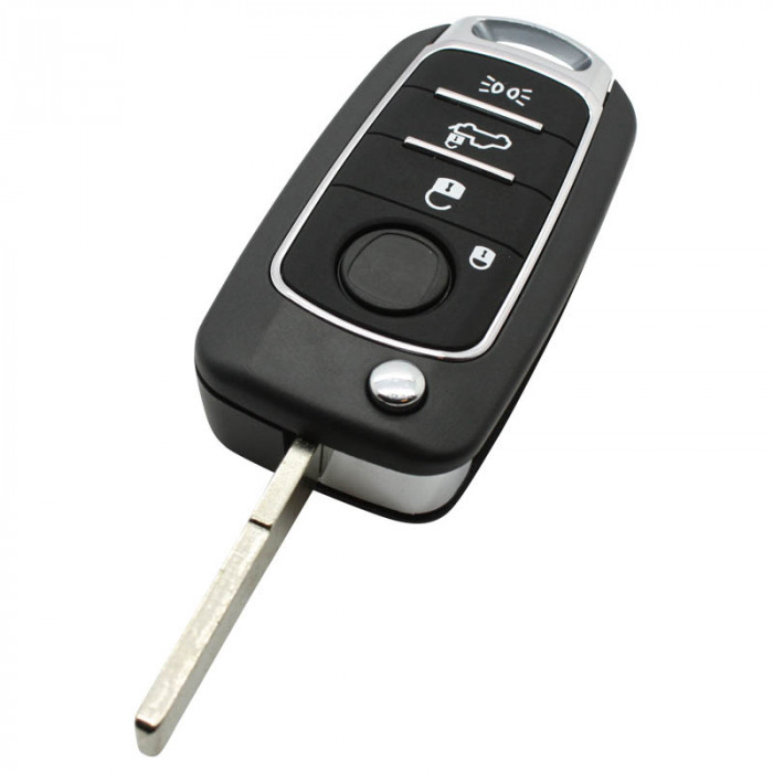 Fiat 4-knapps vikbar nyckel - nyckelblad rakt Image