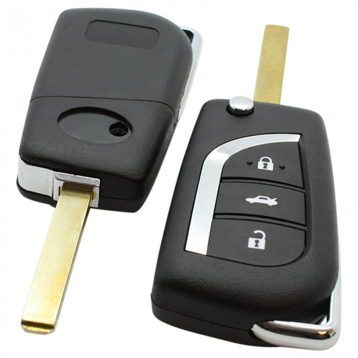 Toyota 3-knapps viknyckel - nyckelblad rakt (modell 2) Image