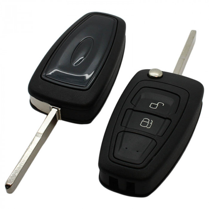 Ford 2-knapps vikbar nyckel - nyckelblad rakt Image