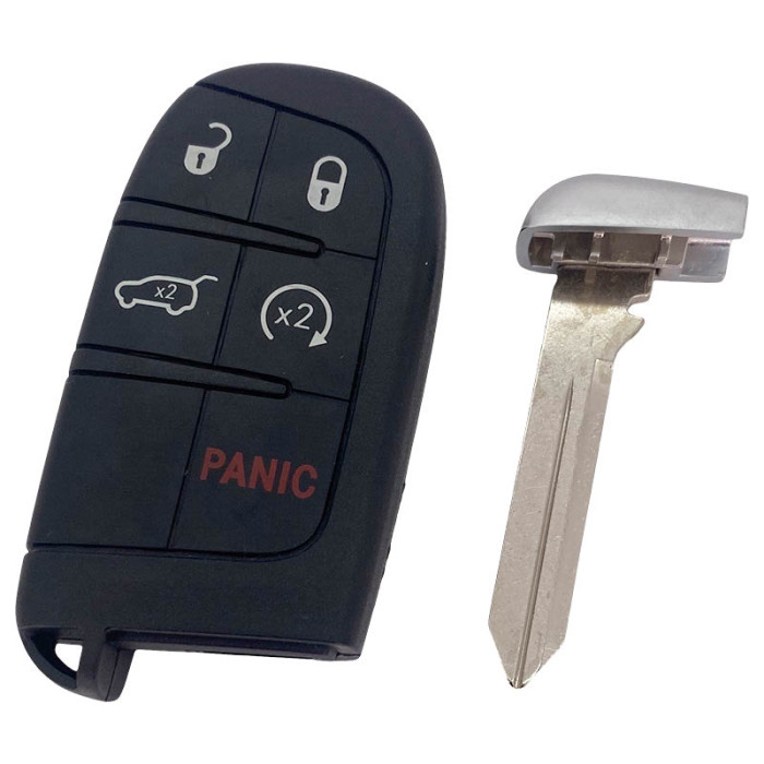 Fiat 4-knapps smart nyckelhus med panikknapp Image